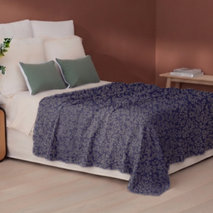 COPRILETTO SINGOLO O MATRIMONIALE MISTO COTONE JACQUARD CON FIORI GINEVRA ST.28.1000