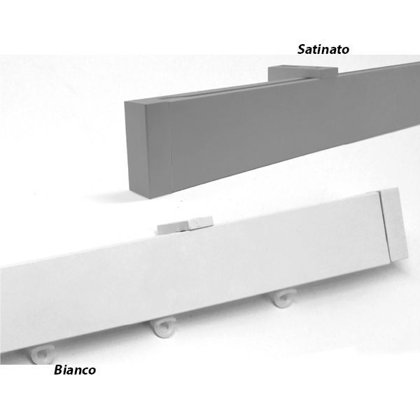 bastone scorritenda alluminio swing bianco nero satinato